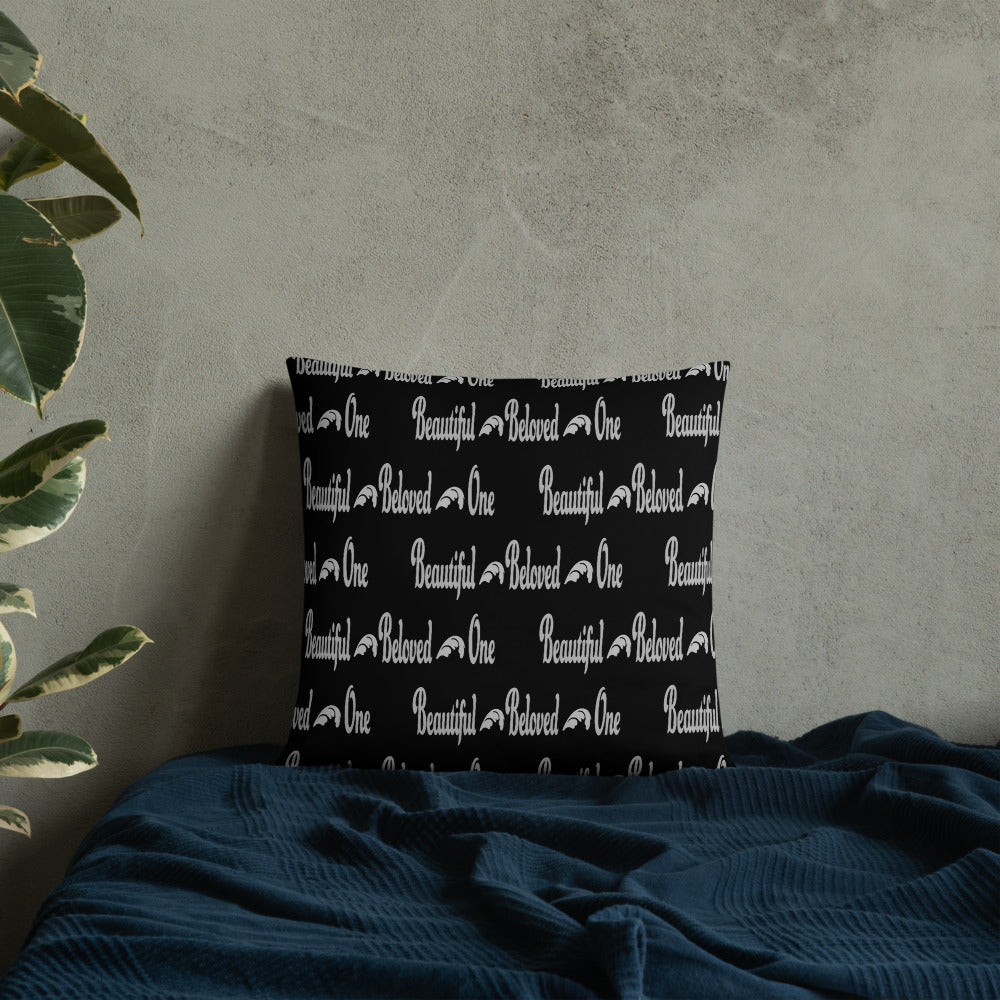 Beautiful Beloved One (black/silver) - Throw Pillow