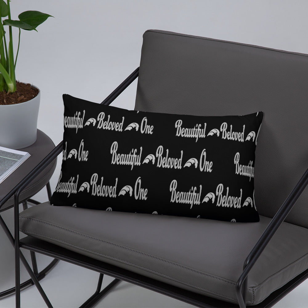 Beautiful Beloved One (black/silver) - Throw Pillow