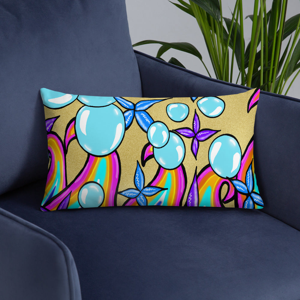 Bubble Rave - Throw Pillow