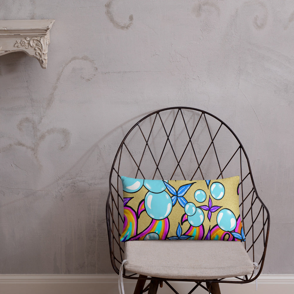 Bubble Rave - Throw Pillow