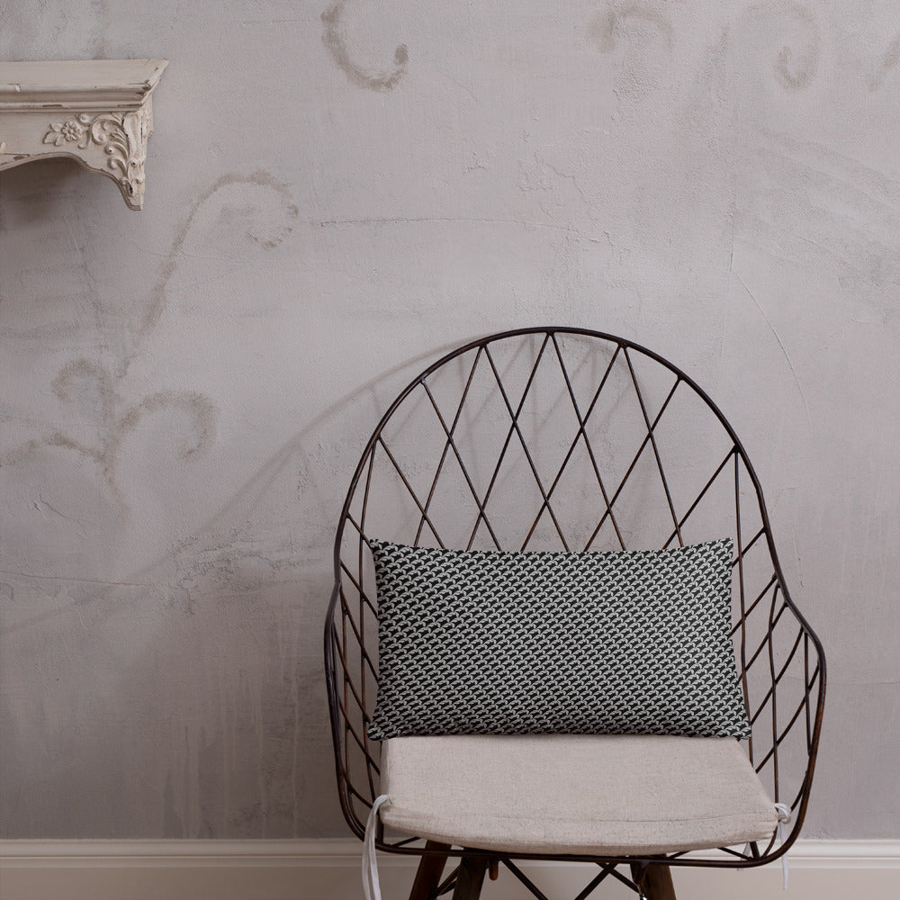 Beautiful Beloved Flourish (silver/black) - Throw Pillow