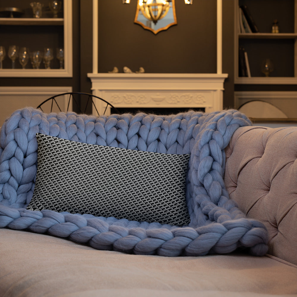 Beautiful Beloved Flourish (silver/black) - Throw Pillow