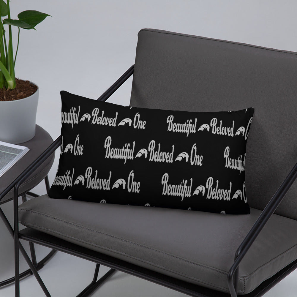 Beautiful Beloved One (black/silver) - Throw Pillow