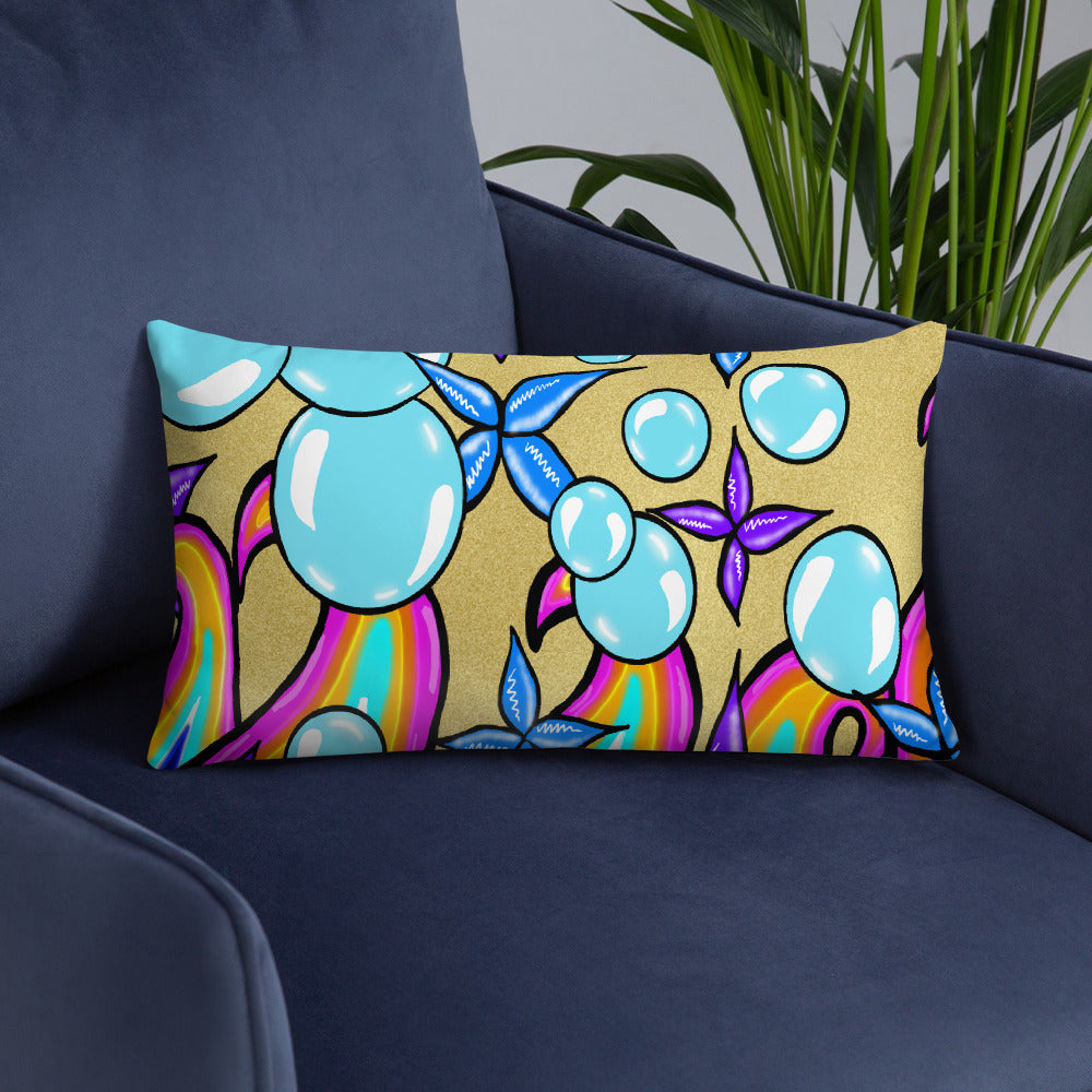 Bubble Rave - Throw Pillow