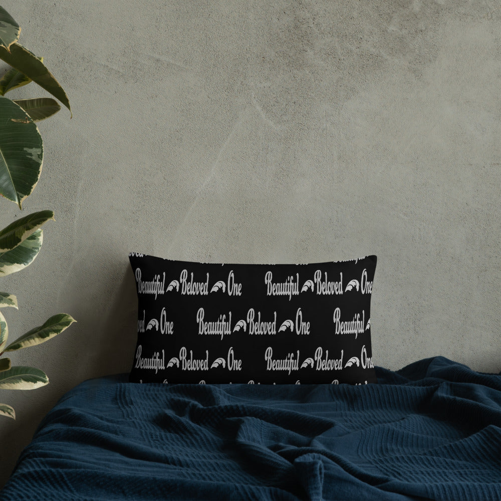 Beautiful Beloved One (black/silver) - Throw Pillow