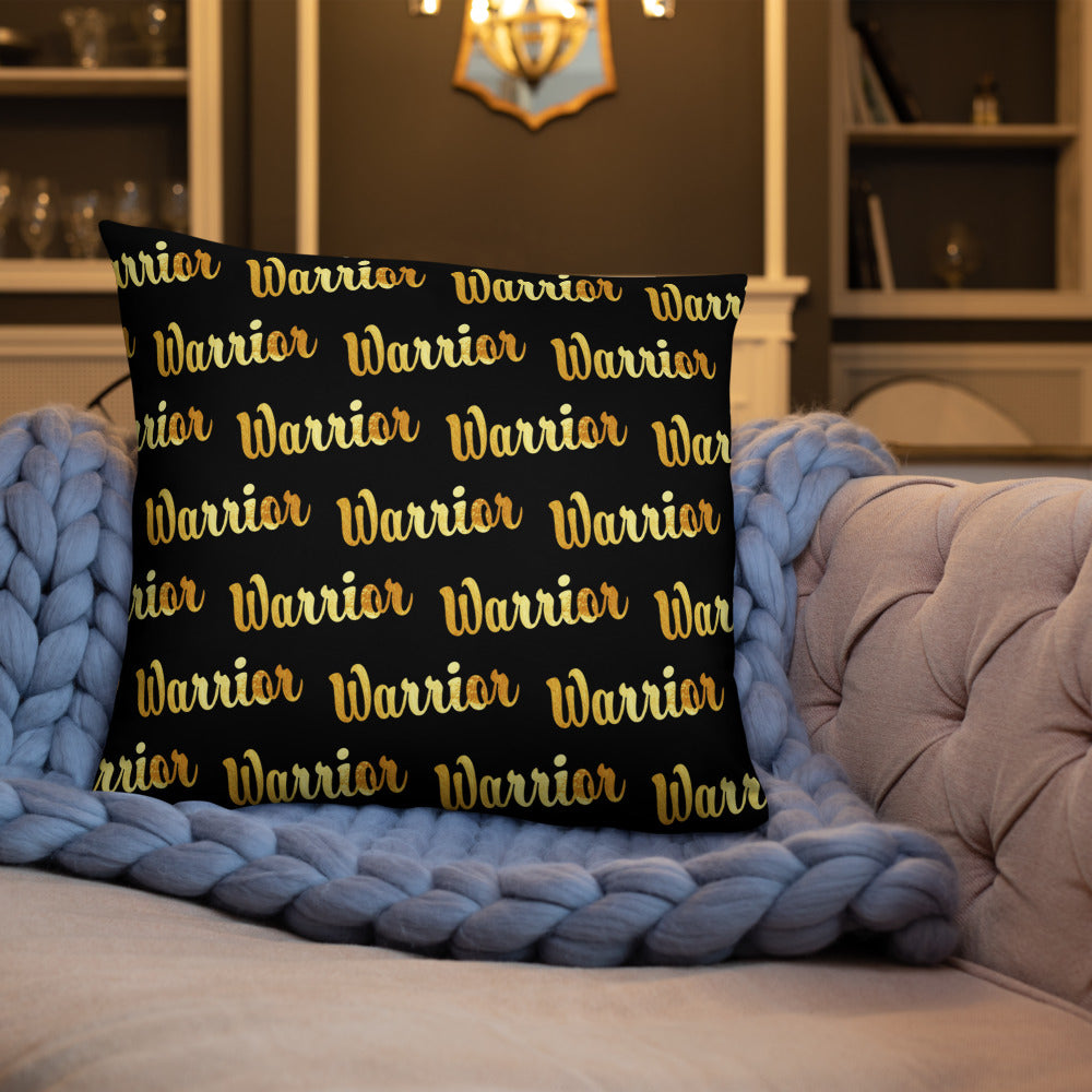 Gold and Bold Warrior - Throw Pillow