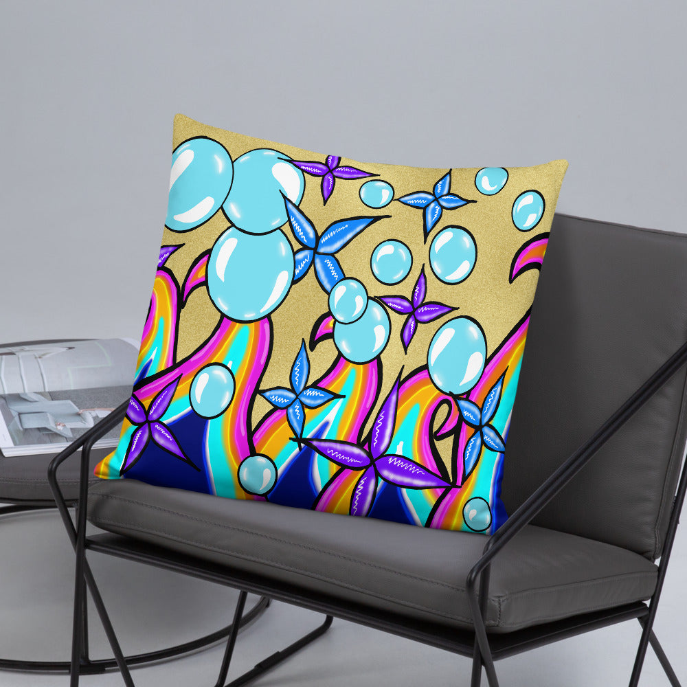 Bubble Rave - Throw Pillow