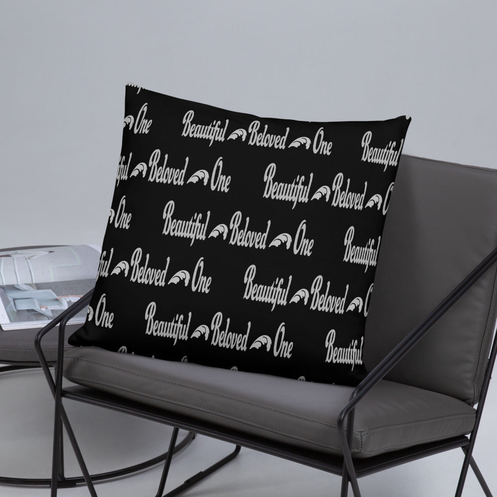 Beautiful Beloved One (black/silver) - Throw Pillow