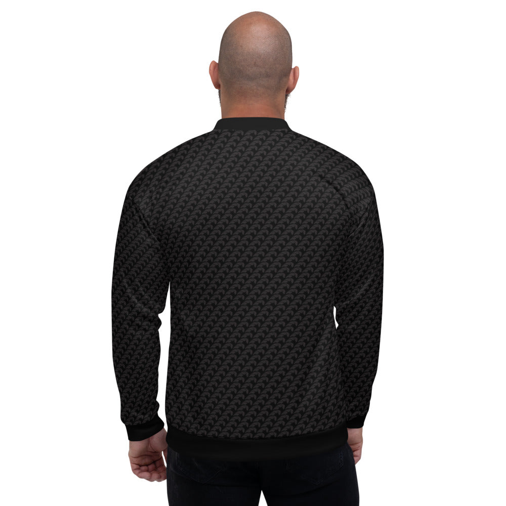 Beautiful Beloved One Flourish (black/black) - Unisex Bomber Jacket - black on black