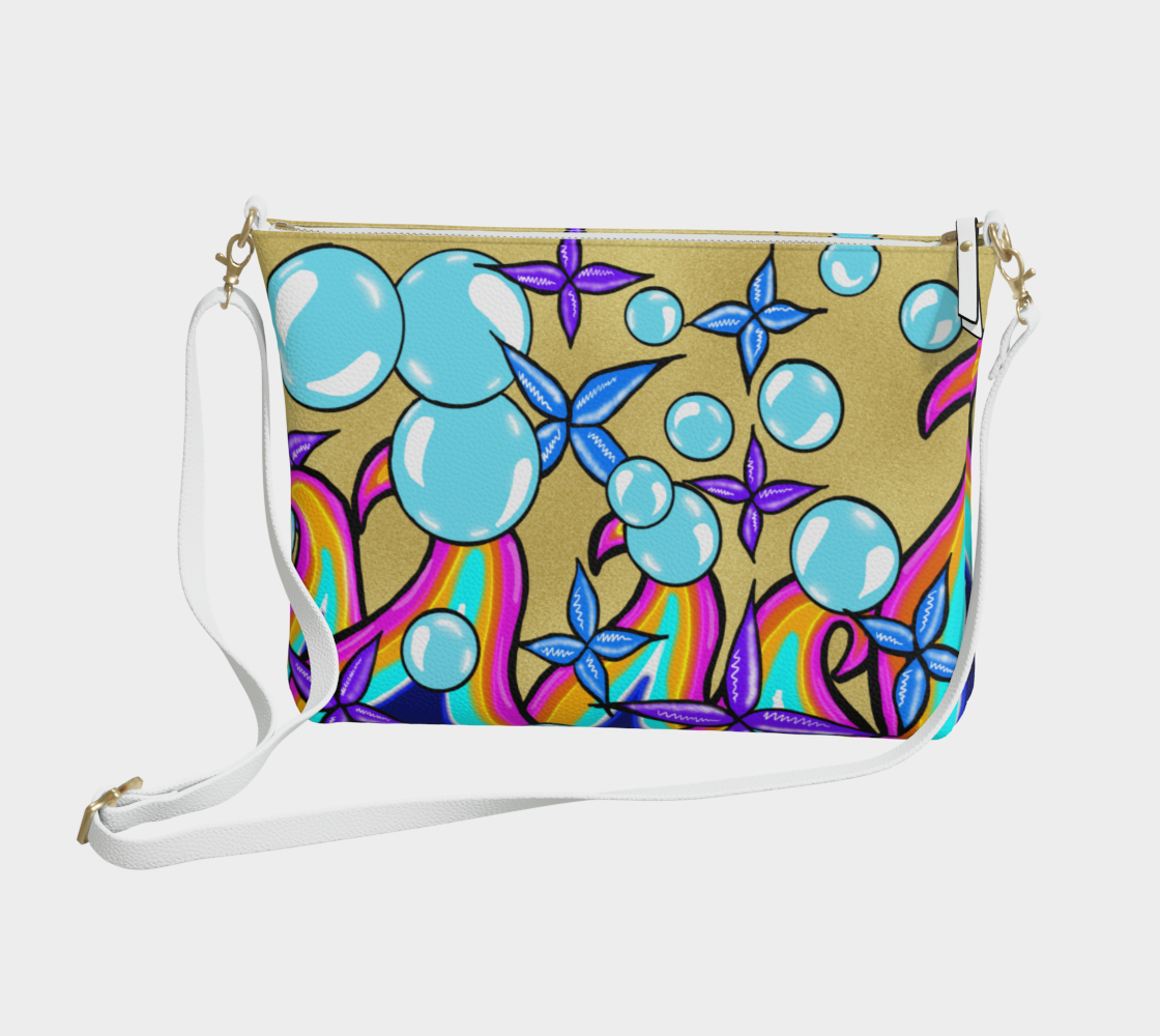 Bubble Rave - Vegan Leather Crossbody - White