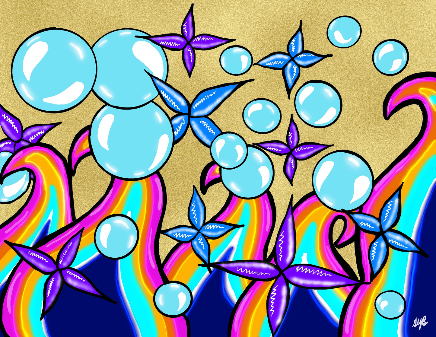 Bubble Rave - Throw Blanket