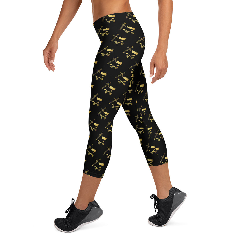 Gold and Bold Warrior - Capri Leggings