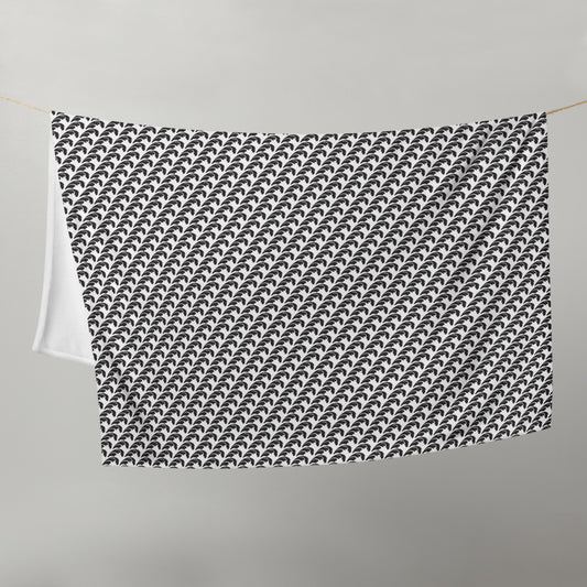 Beautiful Beloved Flourish (white/black) - Throw Blanket