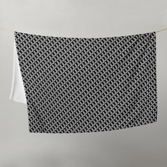 Beautiful Beloved Flourish (silver/black) - Throw Blanket