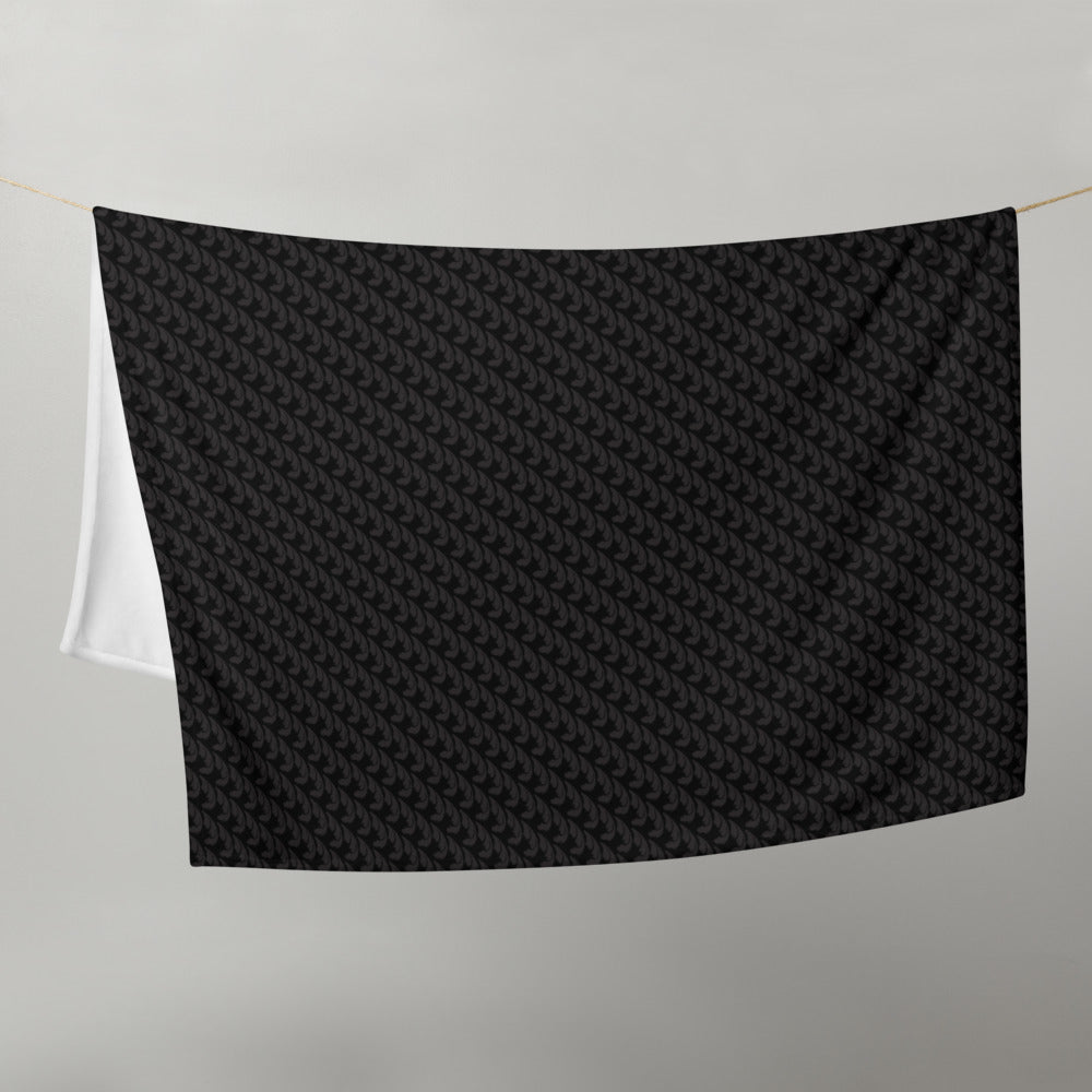 Beautiful Beloved Flourish (black/black) - Throw Blanket