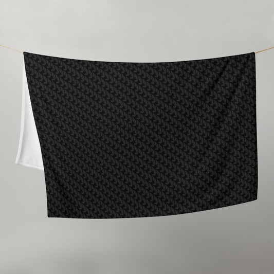 Beautiful Beloved Flourish (black/black) - Throw Blanket