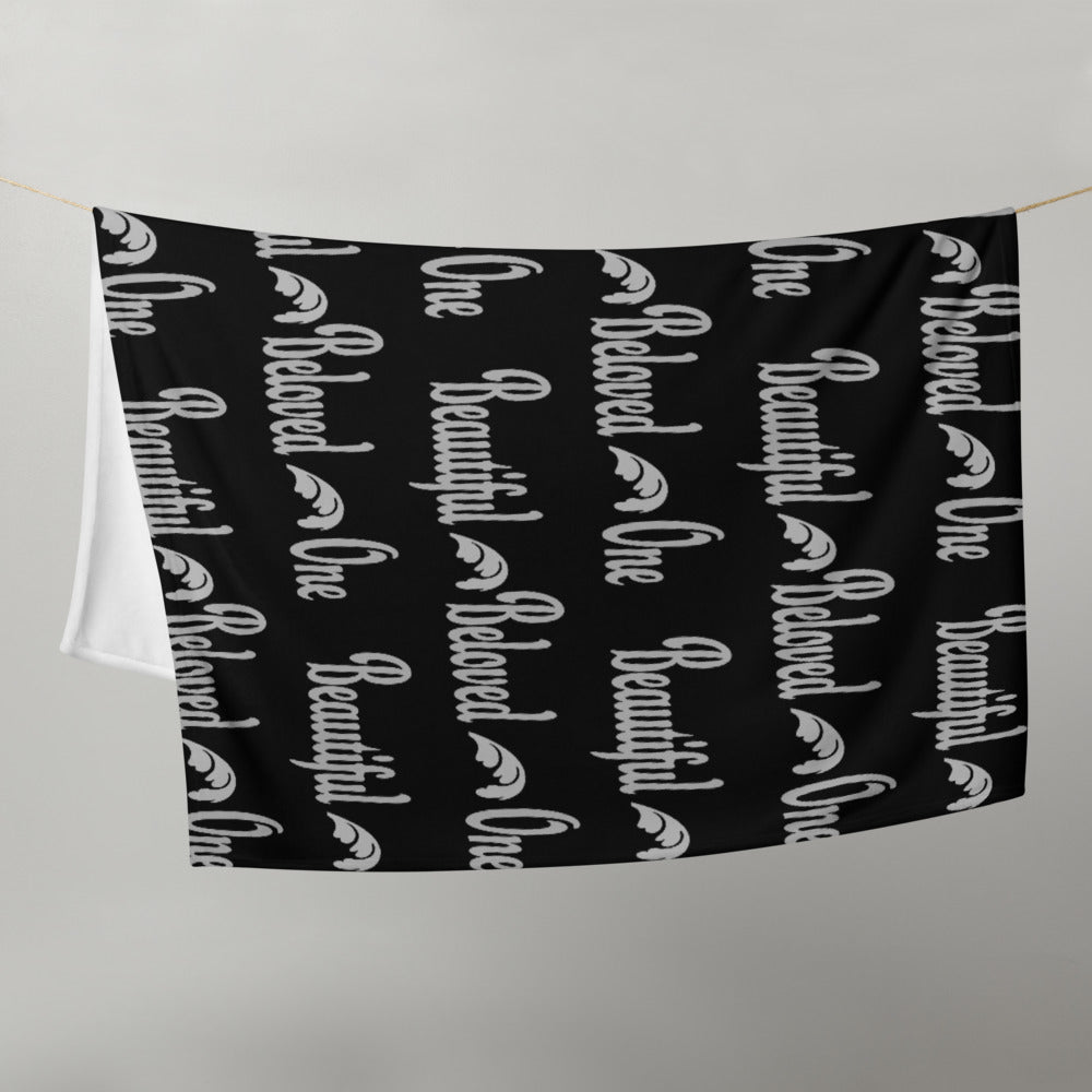 Beautiful Beloved One (black/silver) - Throw Blanket