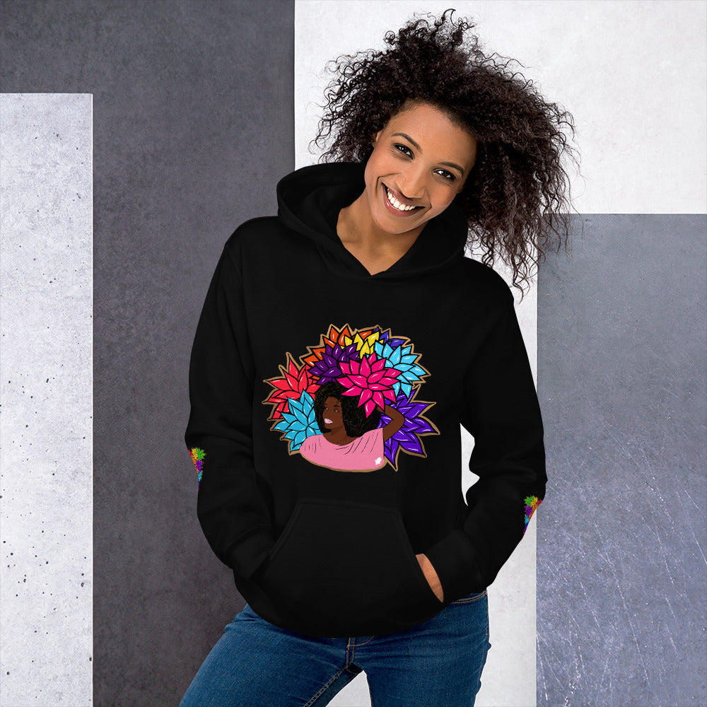 Beauty with Flowers - Unisex Hoodie