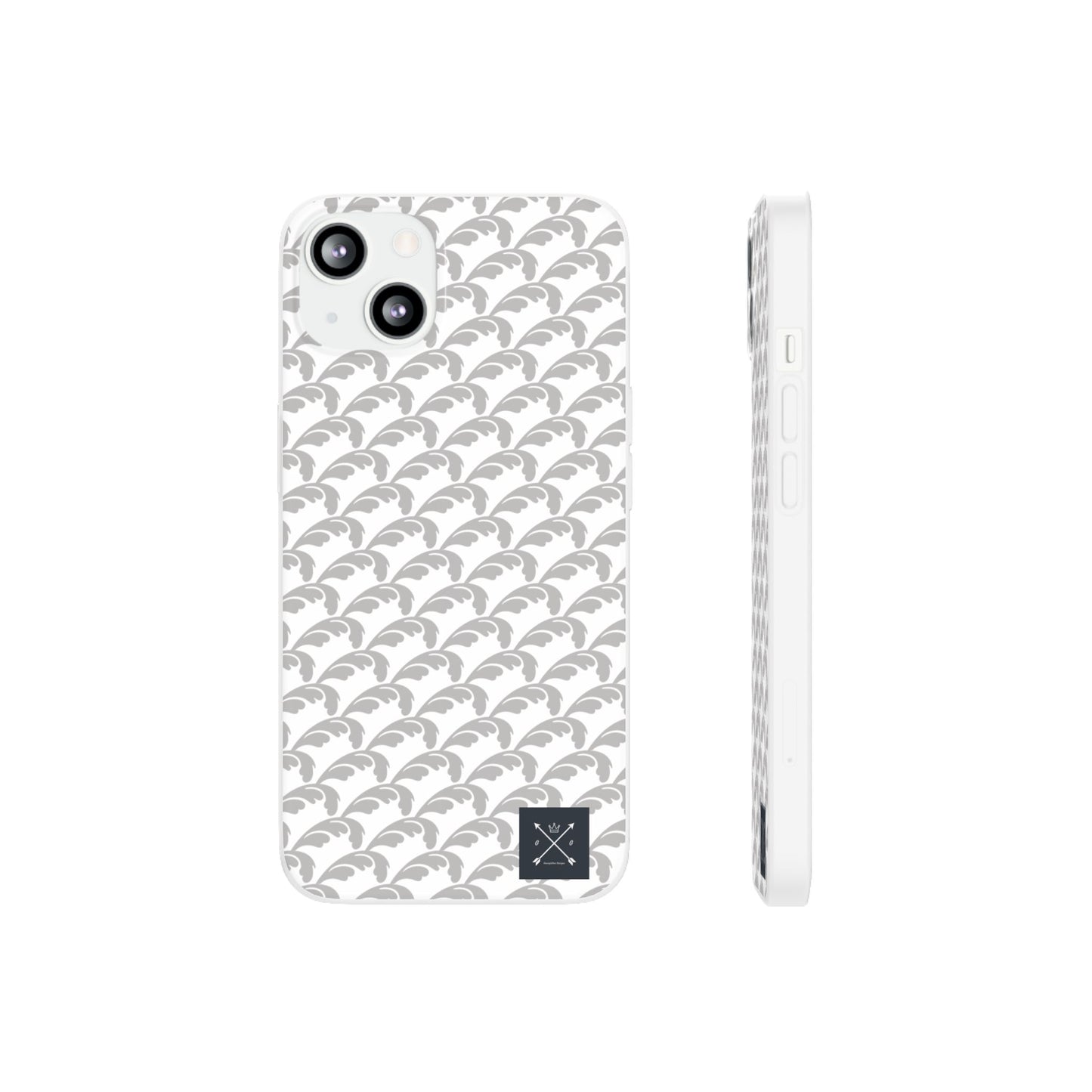 Beautiful Beloved Flourish (silver/white) - Flexi Phone Cases