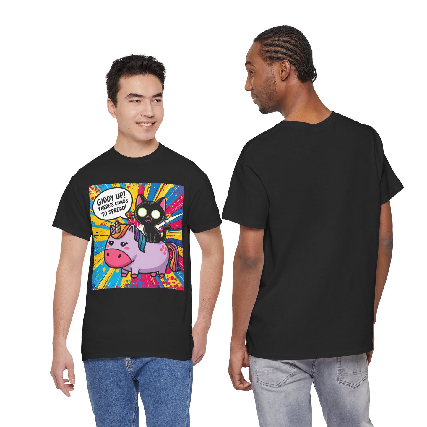 Giddy Up There’s Chaos To Spread - Unisex Heavy Cotton Tee