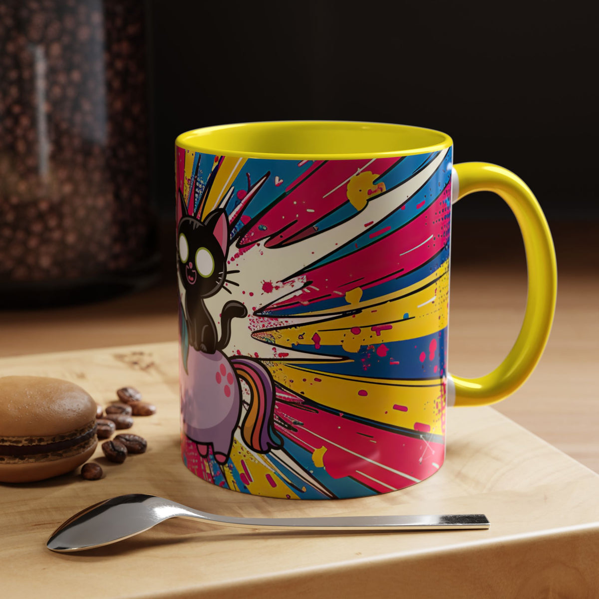 Giddy Up There's Chaos To Spread, Unicorn Cat Design - (11oz or 15oz) Coffee Mug
