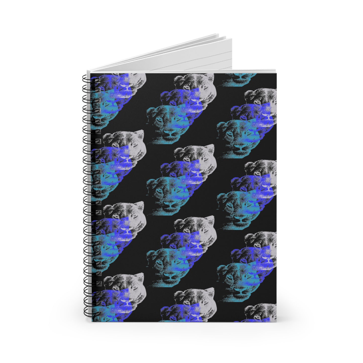 Lioness Arising - Spiral Notebook - Ruled Line - blk