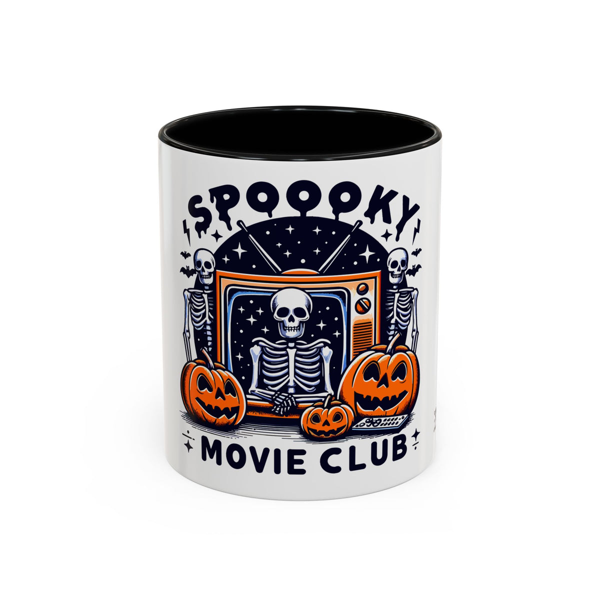 Spoooky Movie Club Skeletons - Color Accent Coffee Mug