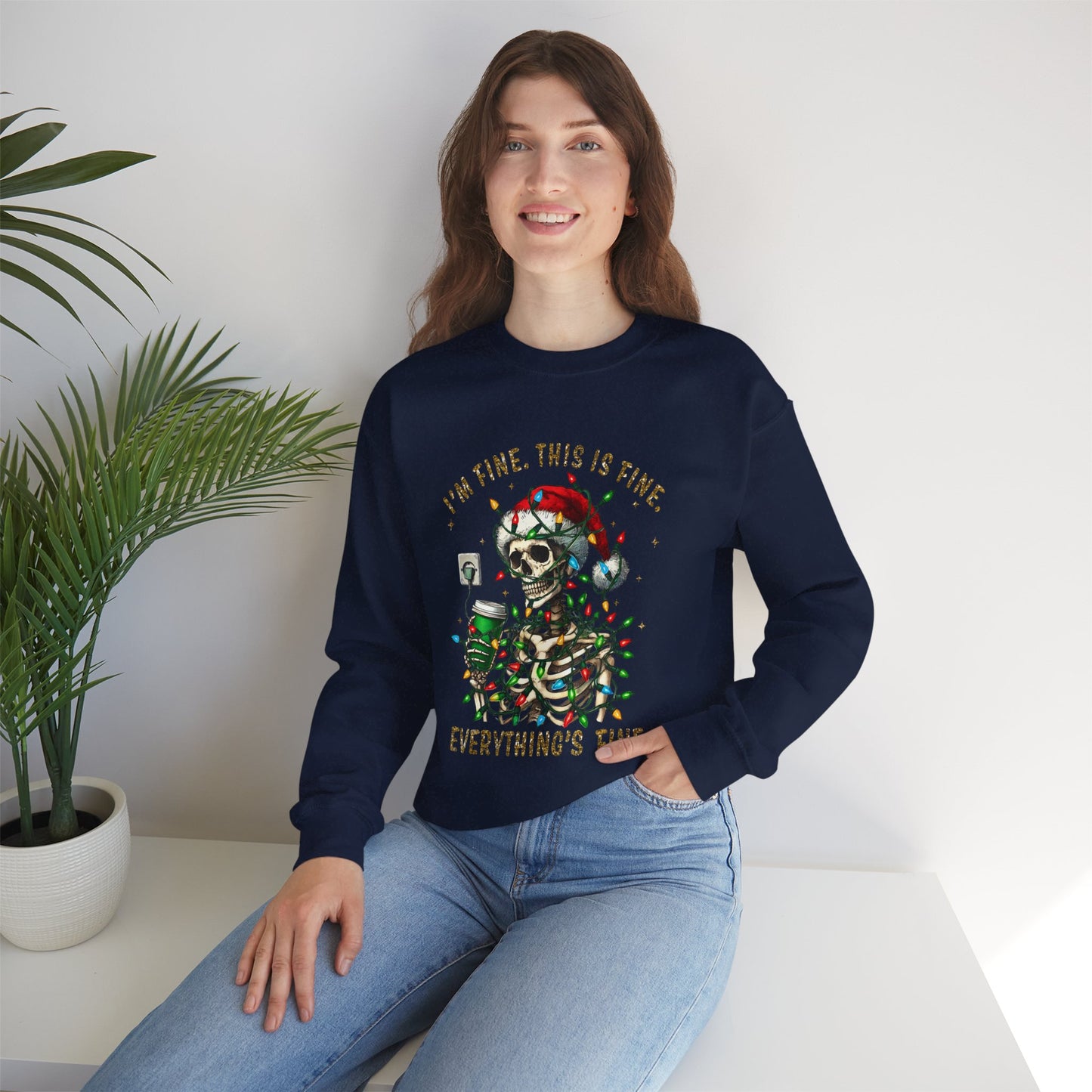 I'm Fine. This Is Fine. Everything Is Fine. - Unisex Heavy Blend™ Crewneck Sweatshirt