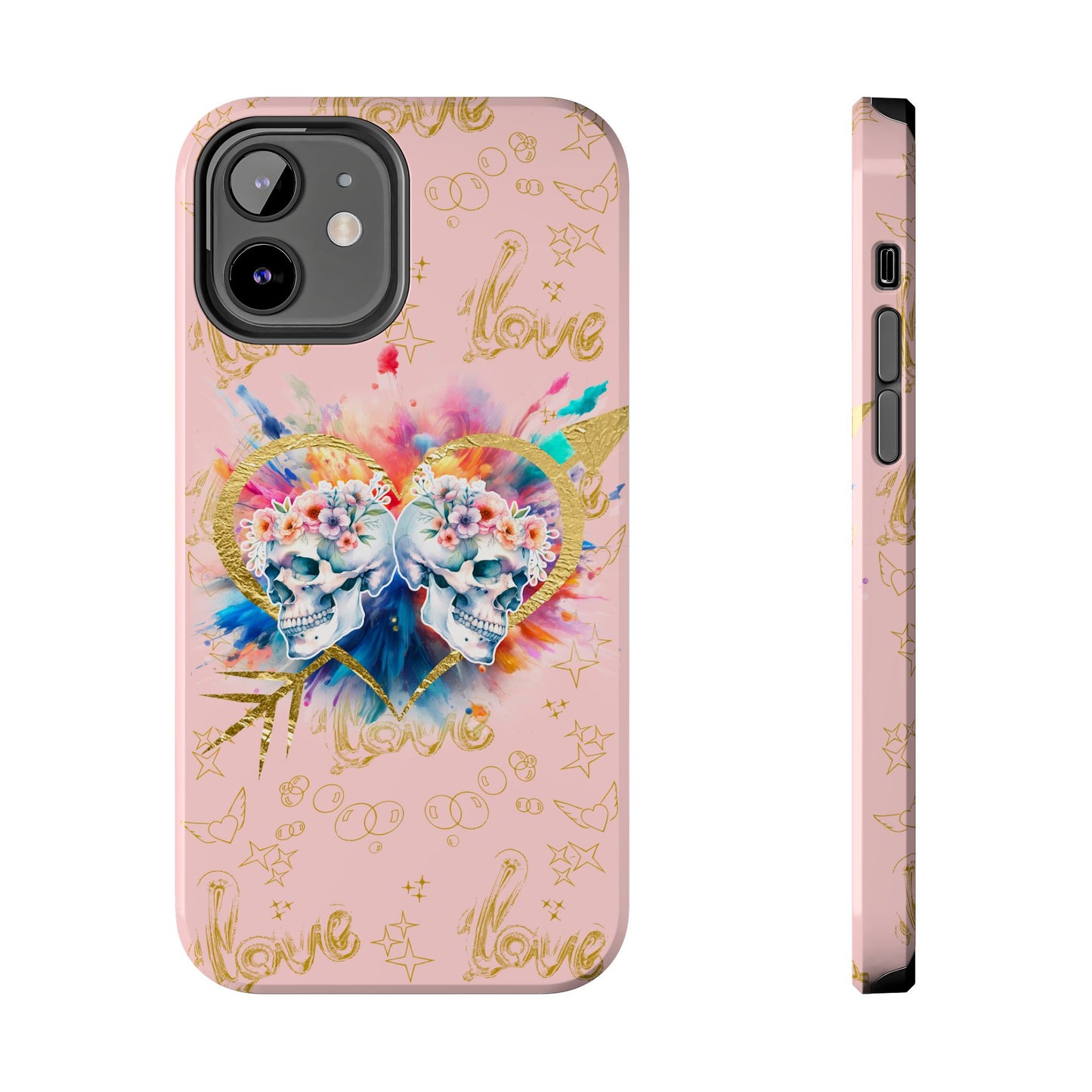 Love is Golden Watercolor (pink) - Tough Phone Cases