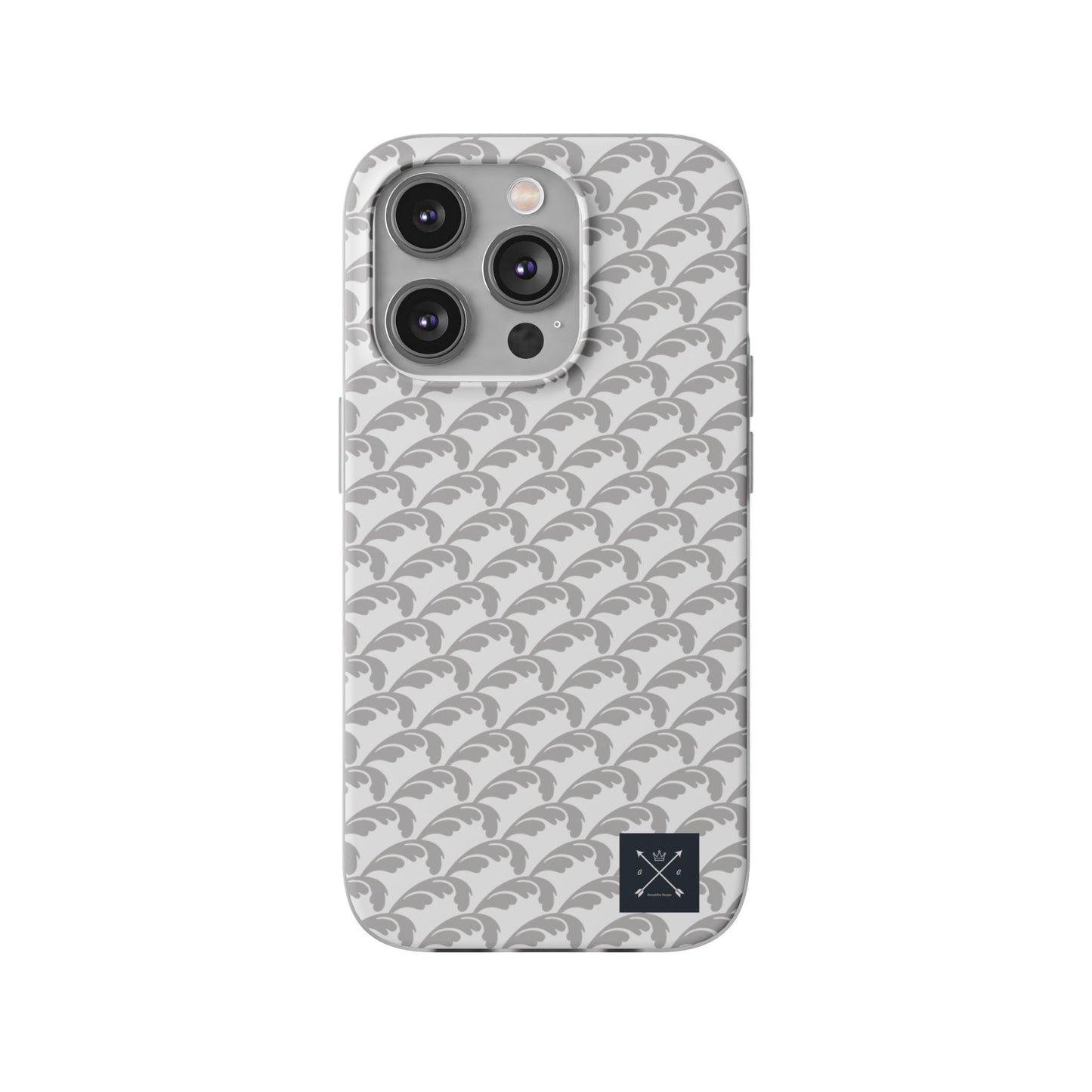 Beautiful Beloved Flourish (silver/white) - Flexi Phone Cases