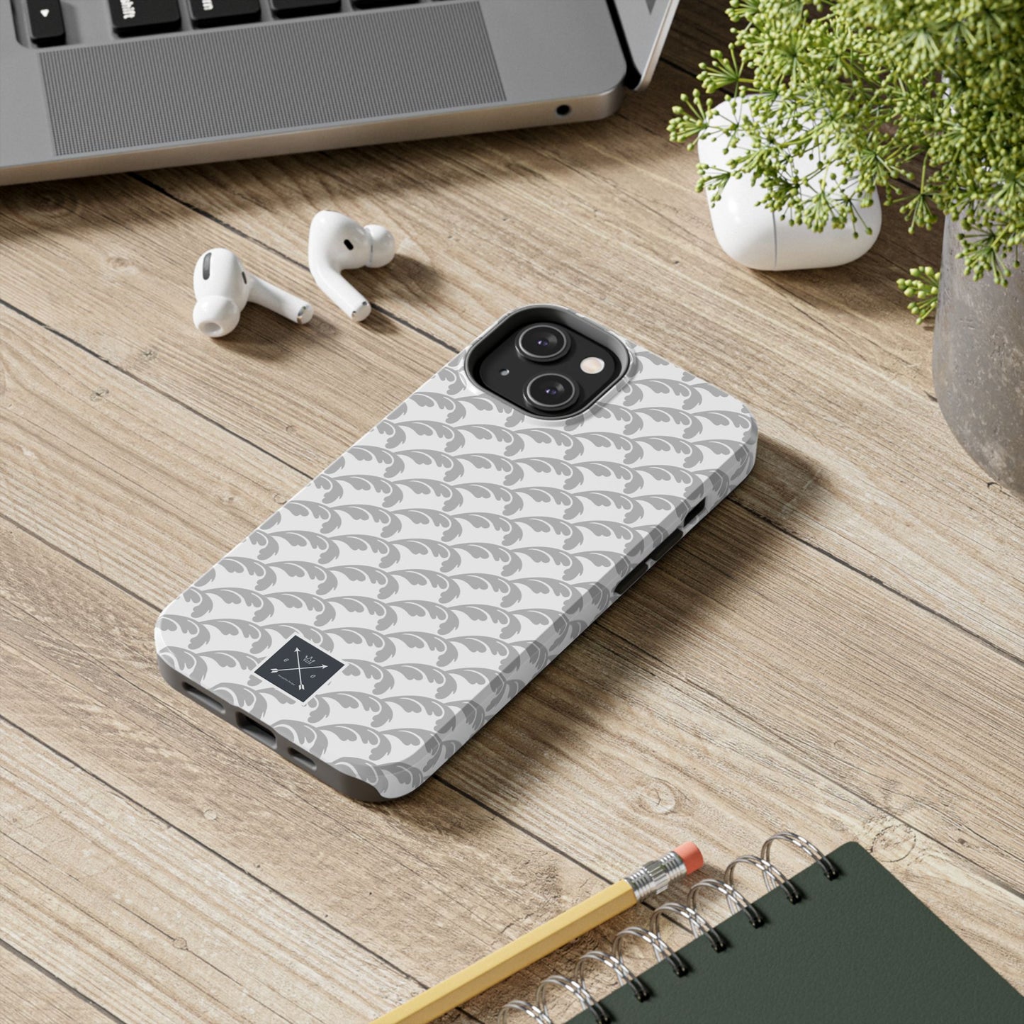 Beautiful Beloved Flourish (white/silver) - Tough Phone Cases
