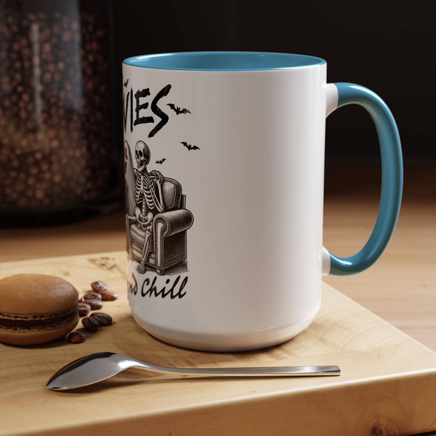 Horror Movies and Chill - Accent Coffee Mug (11, 15oz)