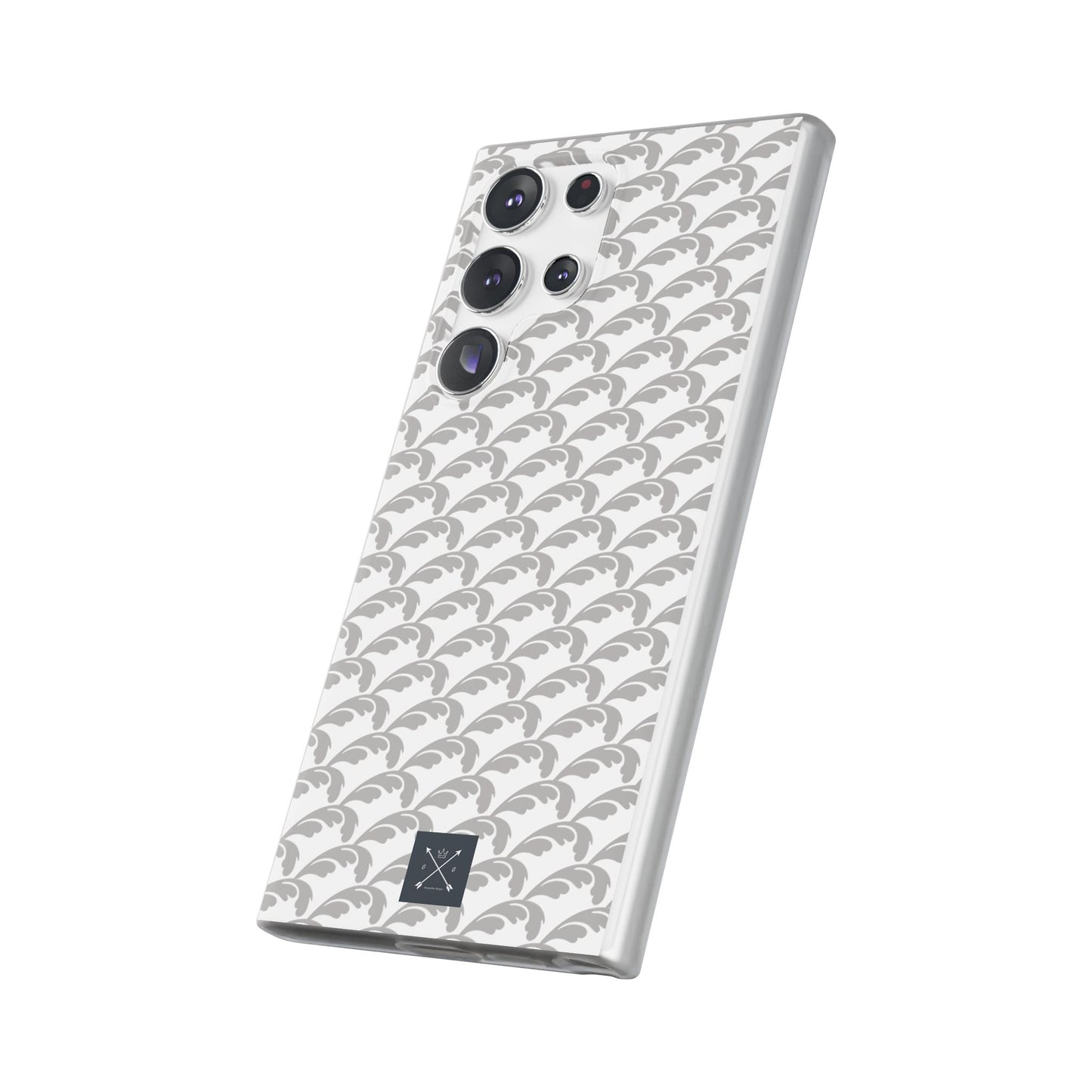 Beautiful Beloved Flourish (silver/white) - Flexi Phone Cases