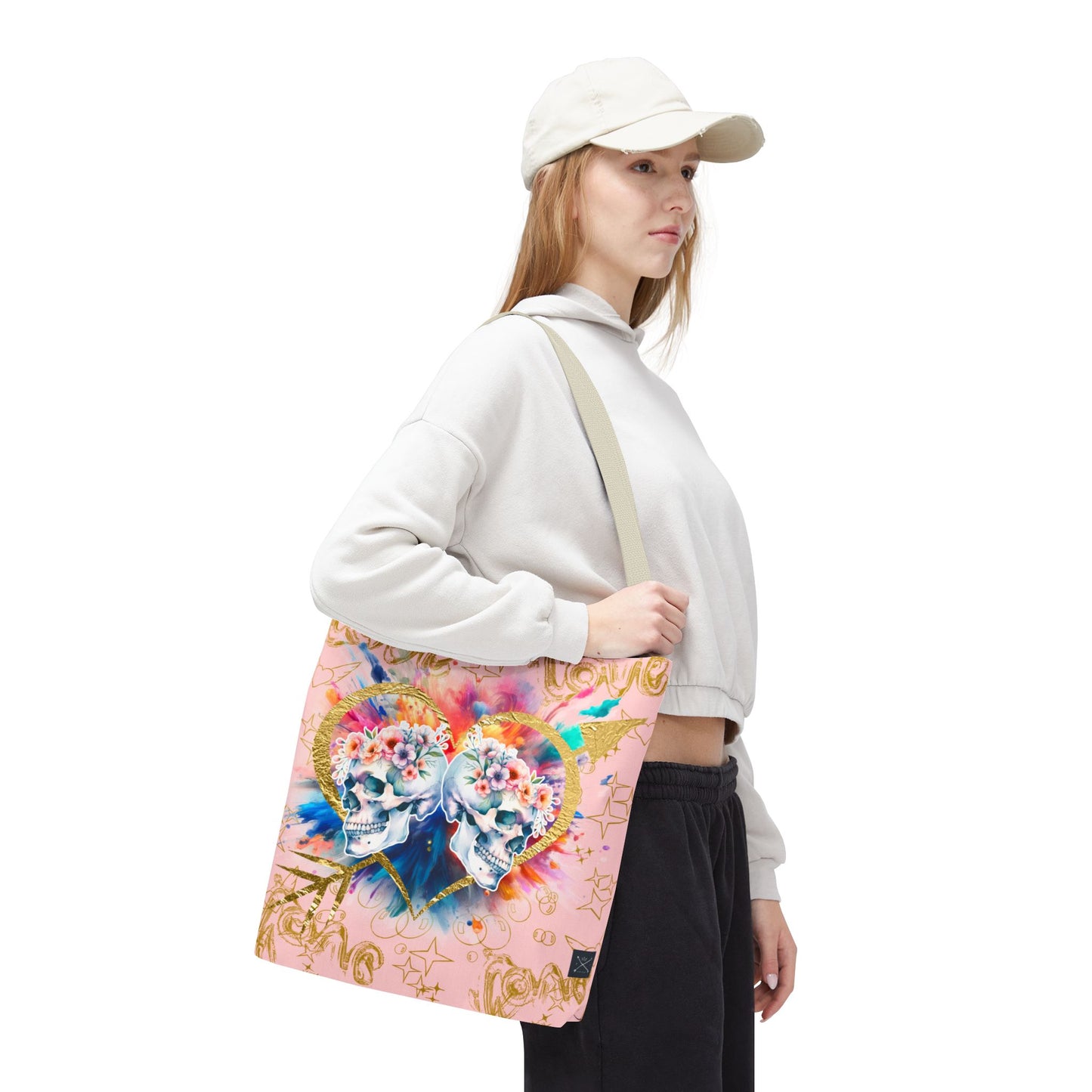 Love is Golden Watercolor (pink) - Tote Bag (AOP)