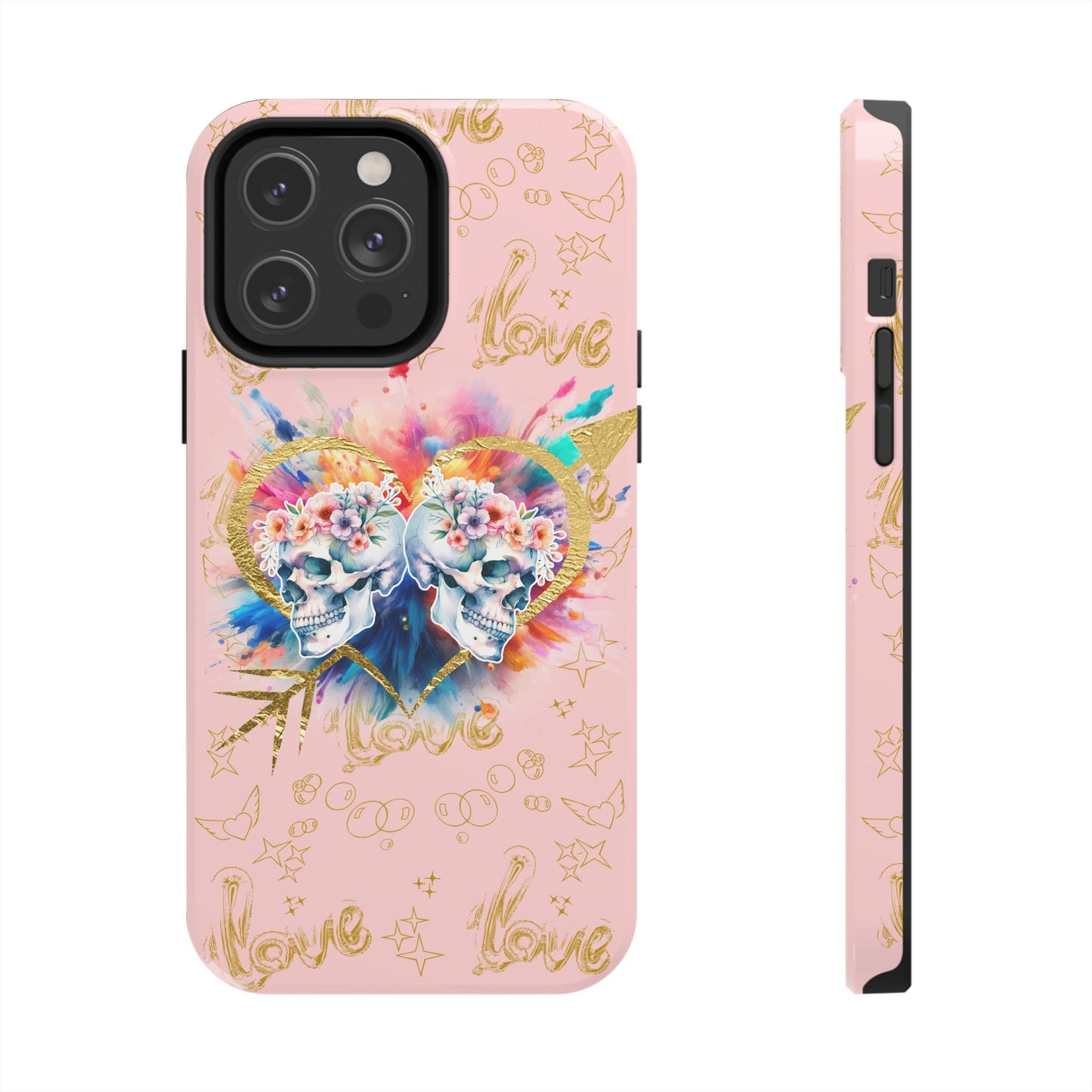 Love is Golden Watercolor (pink) - Tough Phone Cases