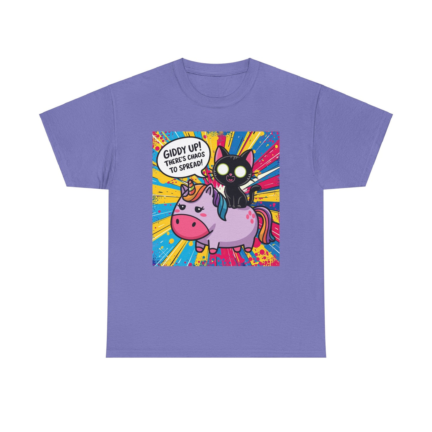 Giddy Up There’s Chaos To Spread - Unisex Heavy Cotton Tee