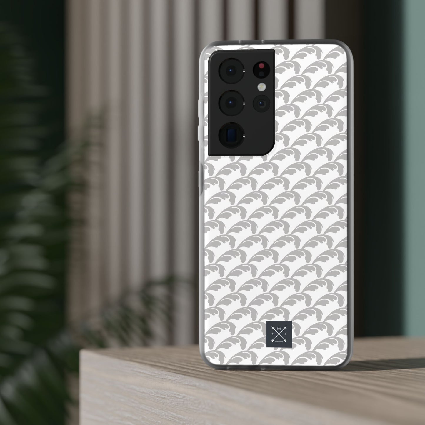 Beautiful Beloved Flourish (silver/white) - Flexi Phone Cases