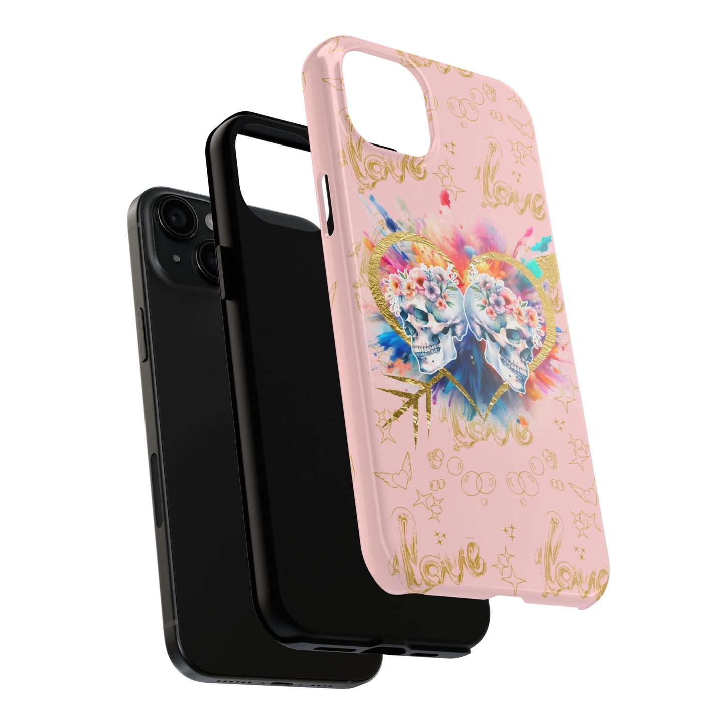 Love is Golden Watercolor (pink) - Tough Phone Cases