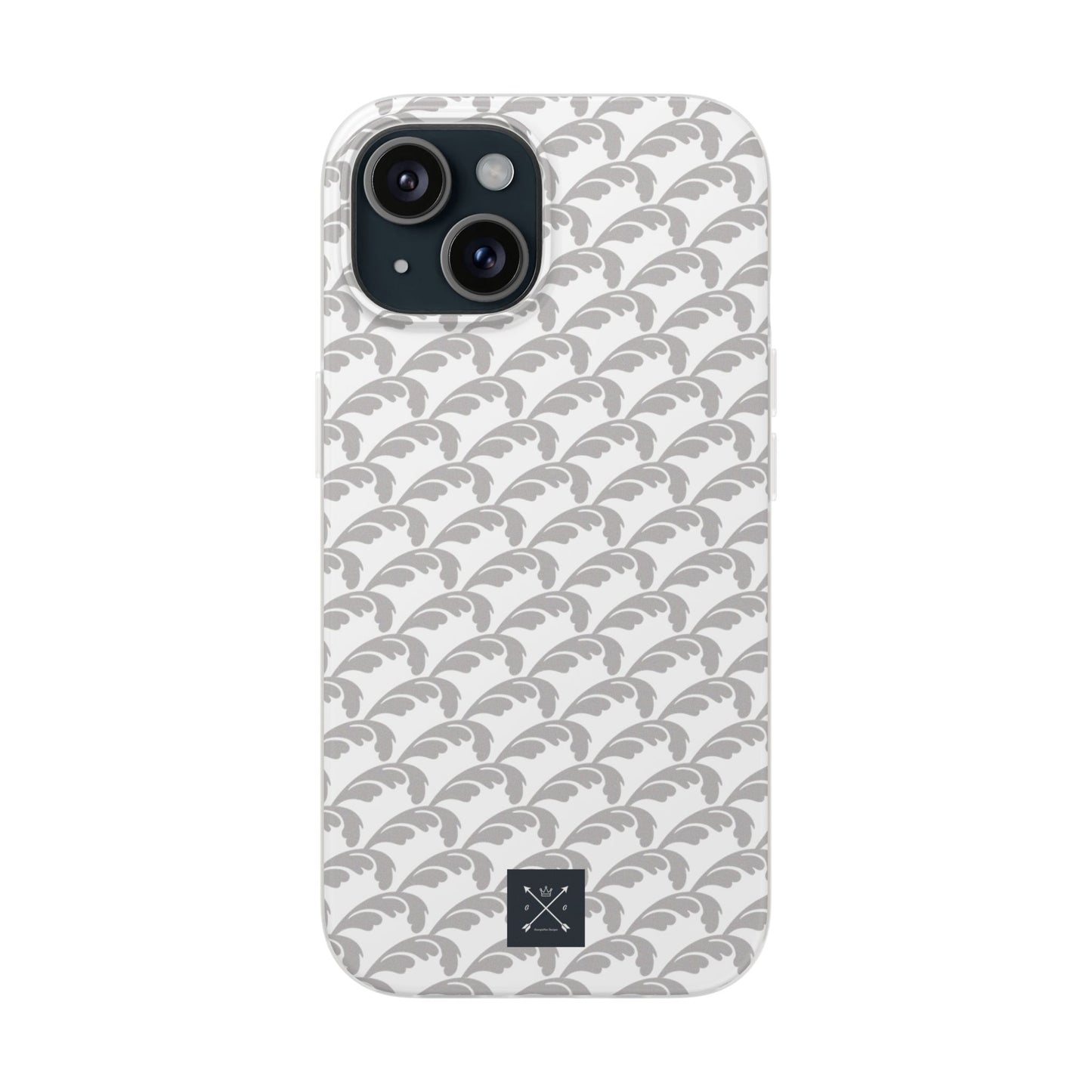 Beautiful Beloved Flourish (silver/white) - Flexi Phone Cases