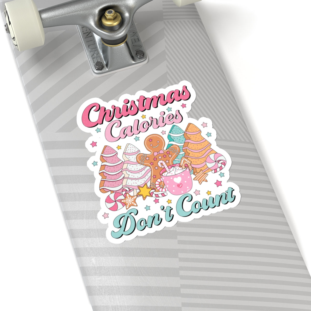 Kiss-Cut Stickers - Christmas Calories Don't Count, Christmas Cookies