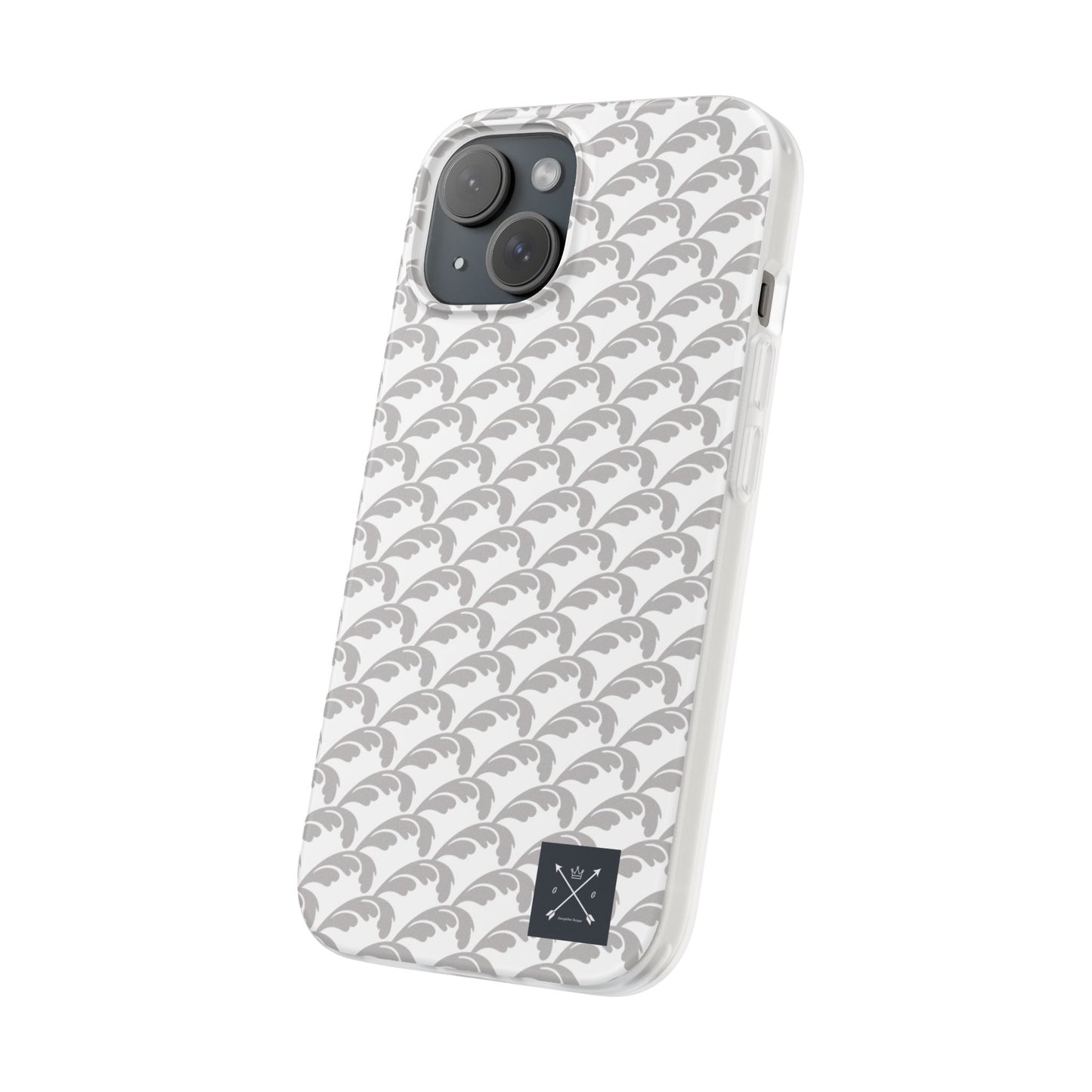 Beautiful Beloved Flourish (silver/white) - Flexi Phone Cases