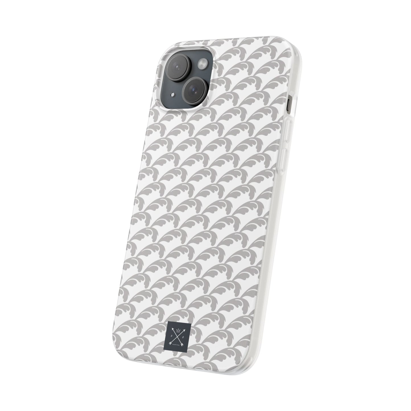Beautiful Beloved Flourish (silver/white) - Flexi Phone Cases