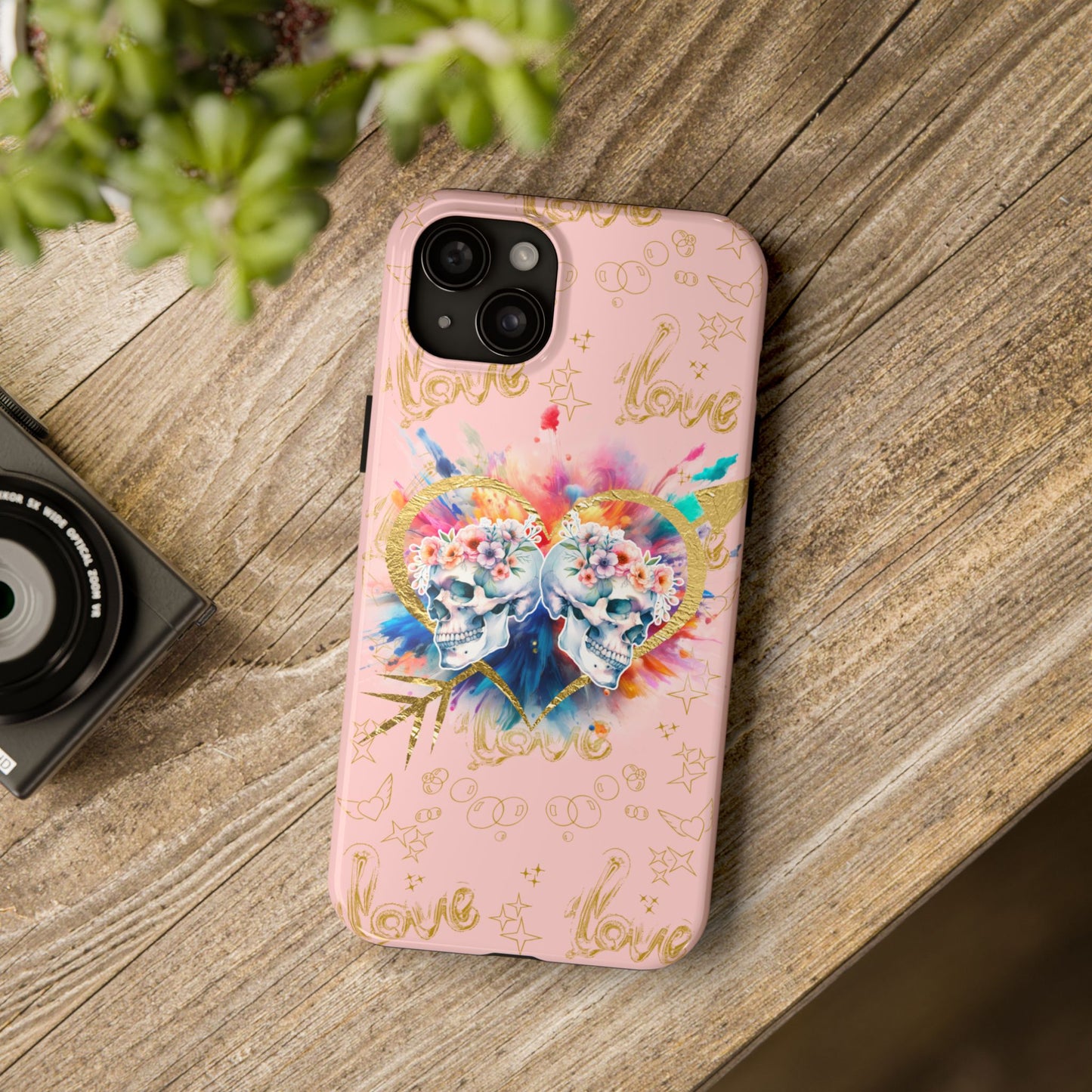 Love is Golden Watercolor (pink) - Tough Phone Cases