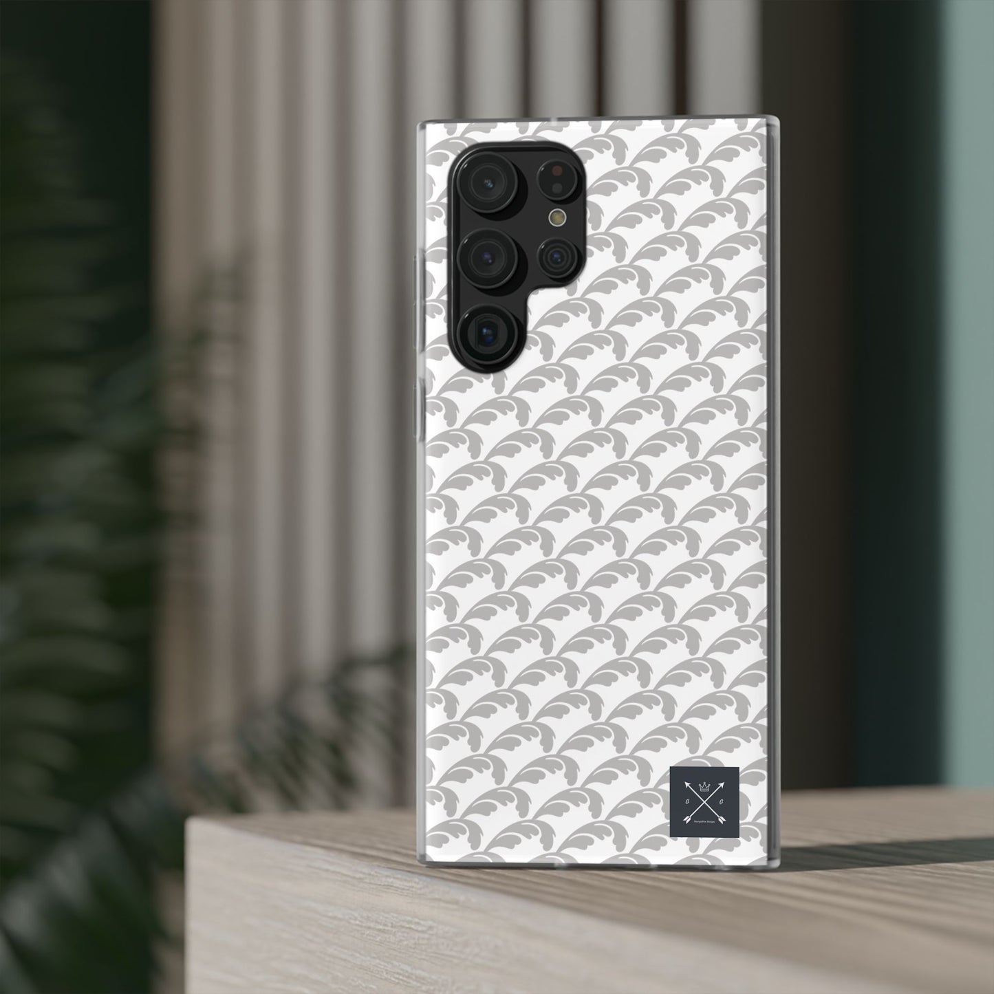 Beautiful Beloved Flourish (silver/white) - Flexi Phone Cases