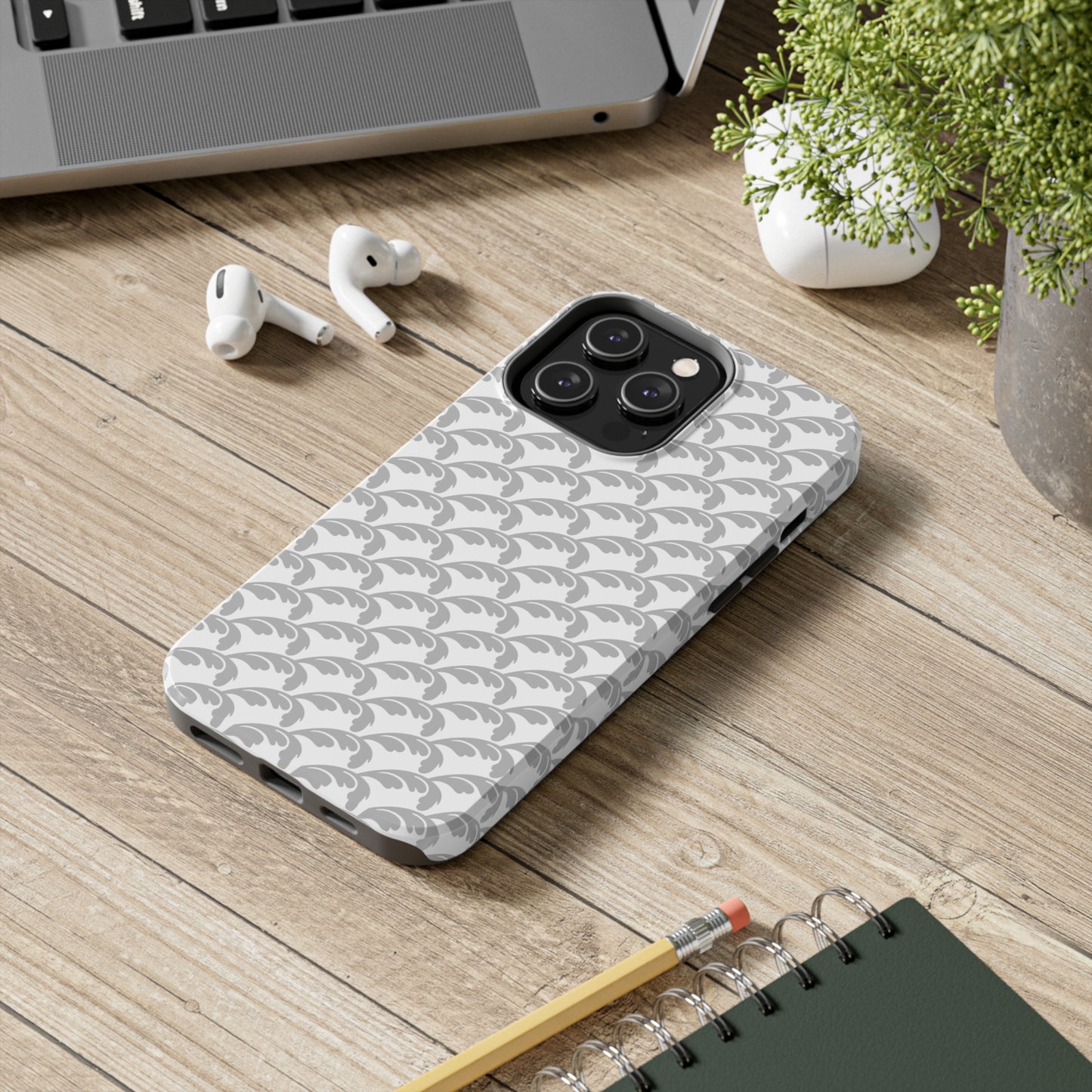 Beautiful Beloved Flourish (white/silver) - Tough Phone Cases