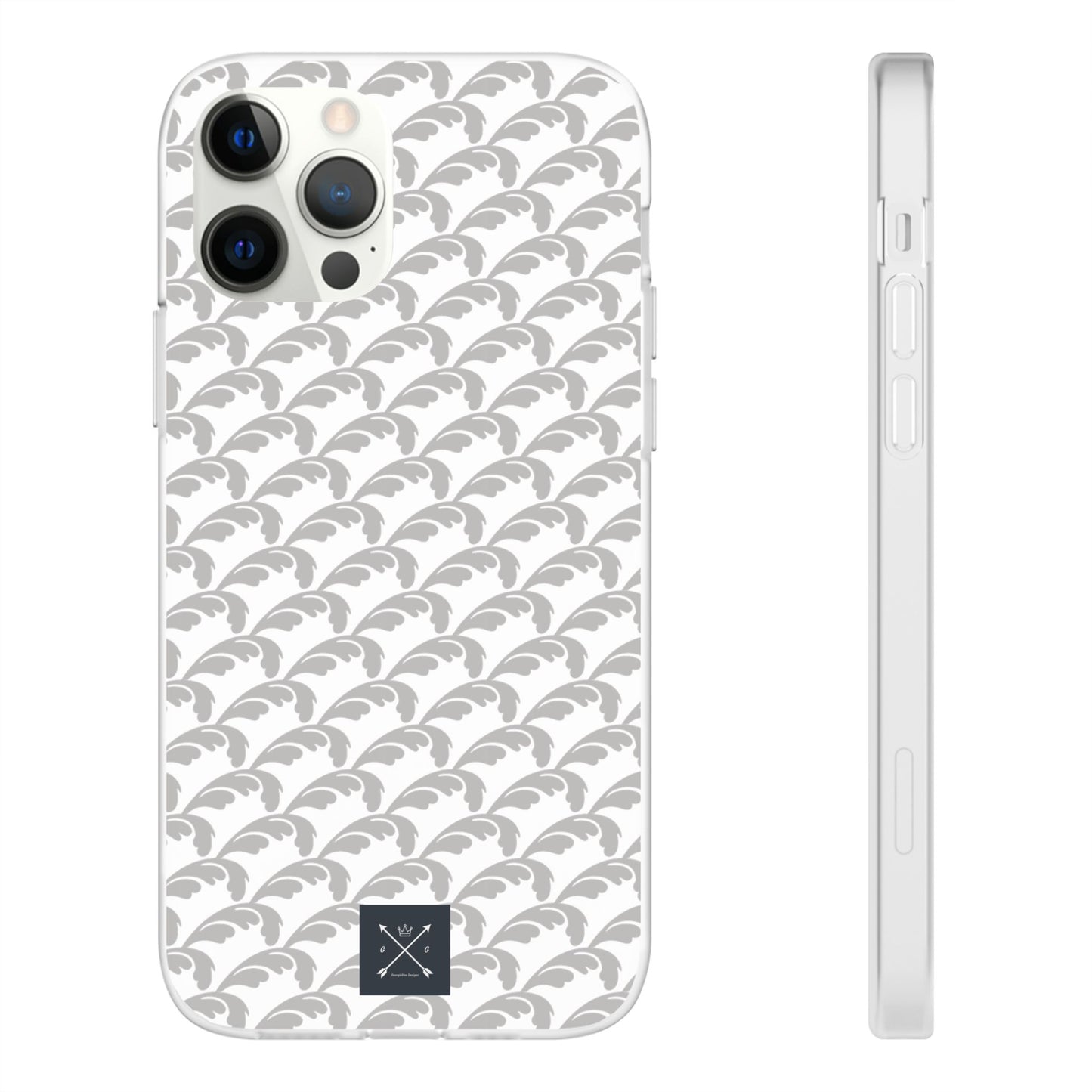 Beautiful Beloved Flourish (silver/white) - Flexi Phone Cases
