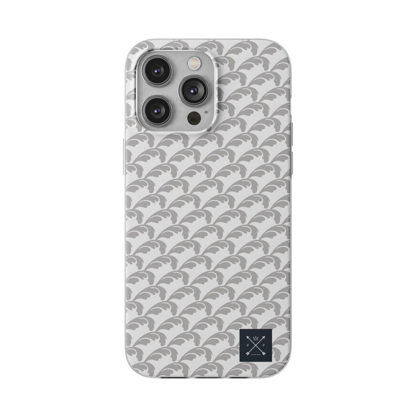 Beautiful Beloved Flourish (silver/white) - Flexi Phone Cases
