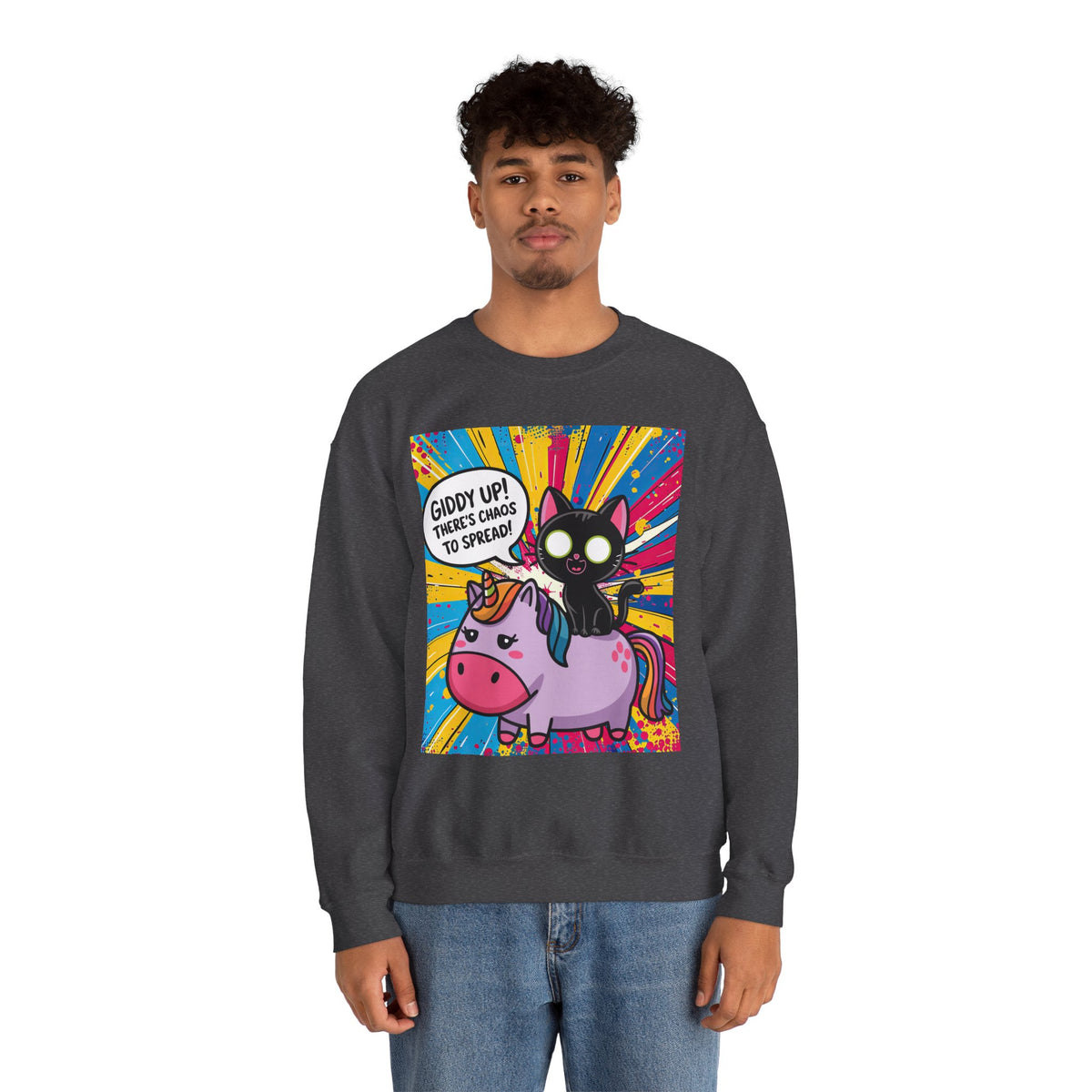 Giddy Up There's Chaos to Spread - Crewneck Sweatshirt