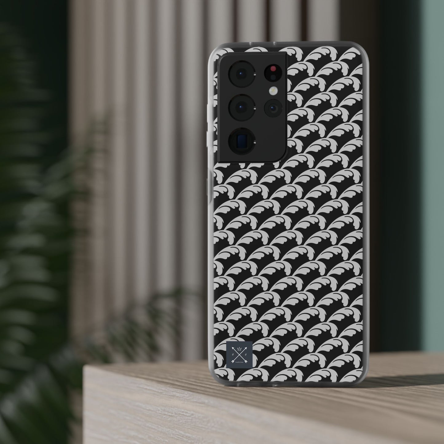 Beautiful Beloved Flourish (silver/black) - Flexi Phone Cases
