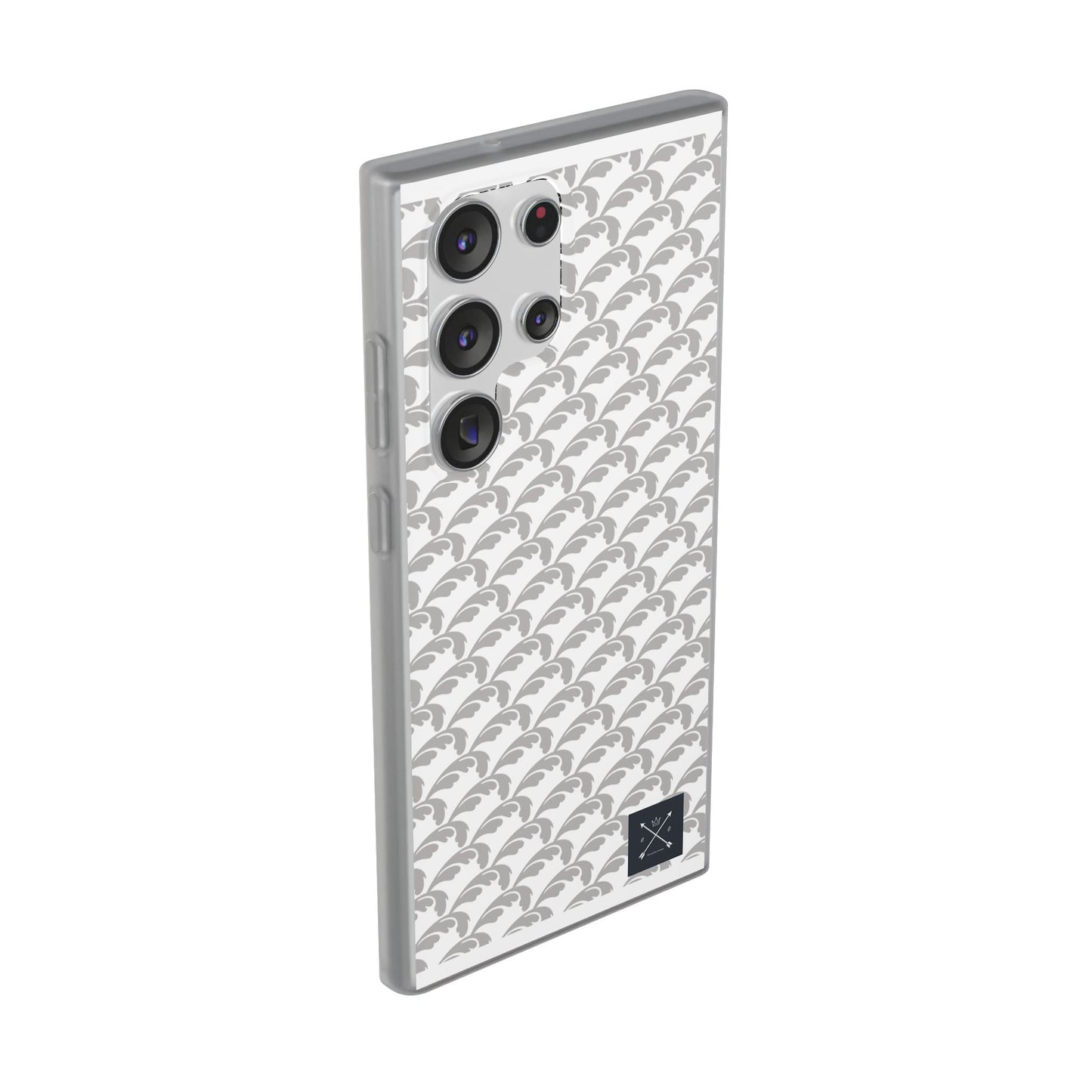 Beautiful Beloved Flourish (silver/white) - Flexi Phone Cases